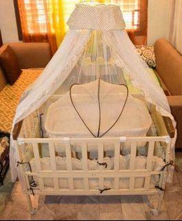 apruva metal crib with bassinet