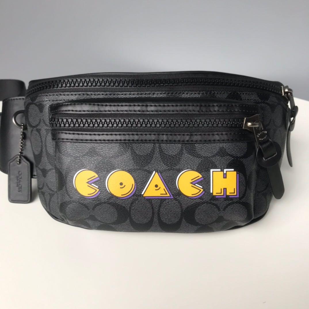 AUTHENTIC COACH TERRAIN BELT BAG IN SIGNATURE CANVAS WITH PAC-MAN COACH ...