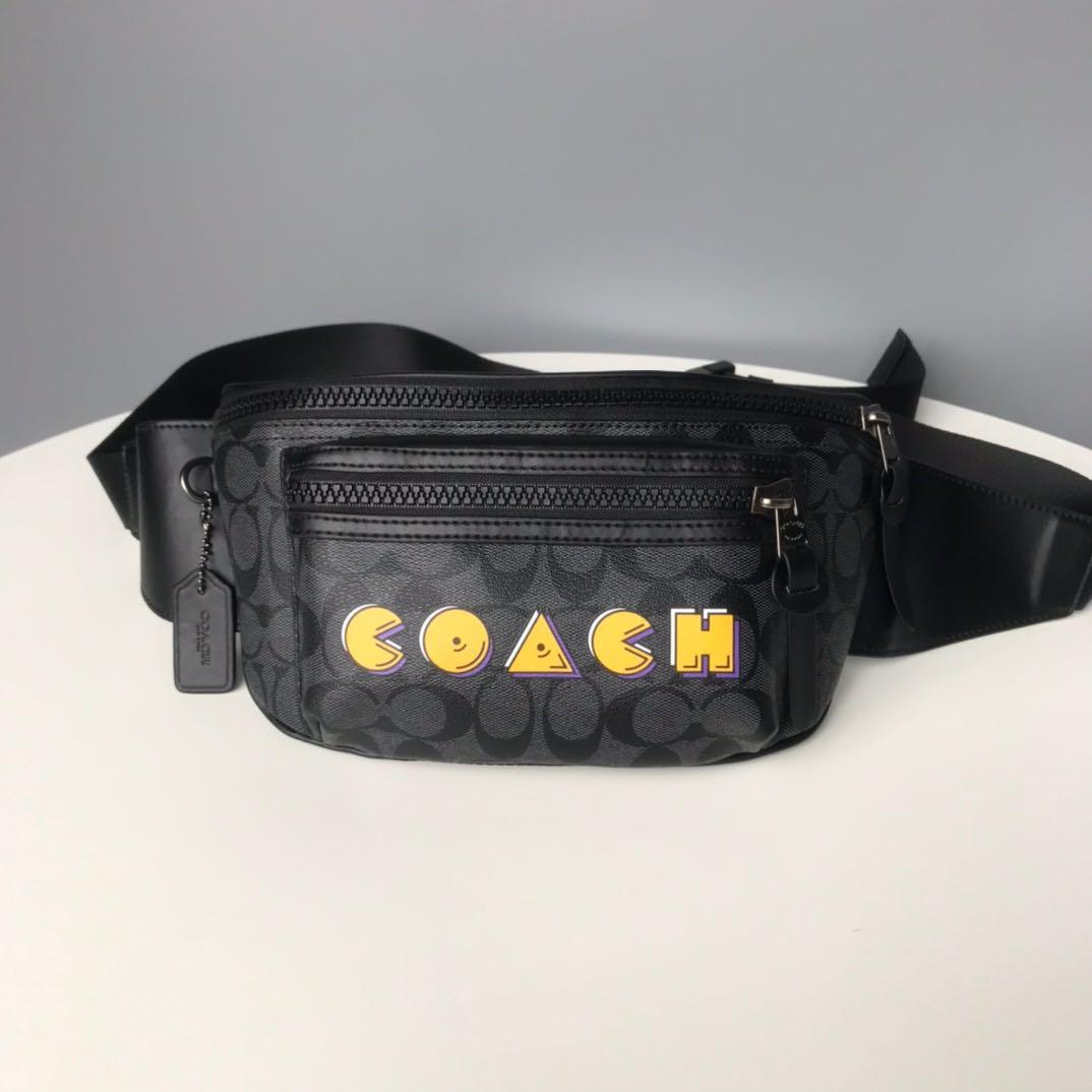 AUTHENTIC COACH TERRAIN BELT BAG IN SIGNATURE CANVAS WITH PAC-MAN COACH ...