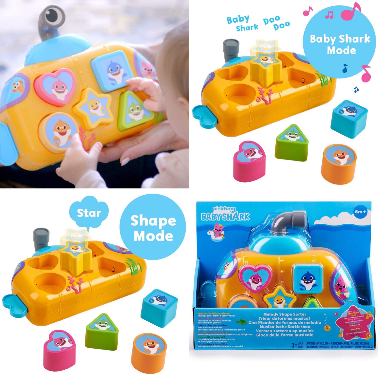 baby shark shape sorter