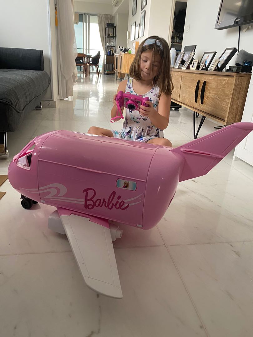 Barbie pink passport jet Clearance