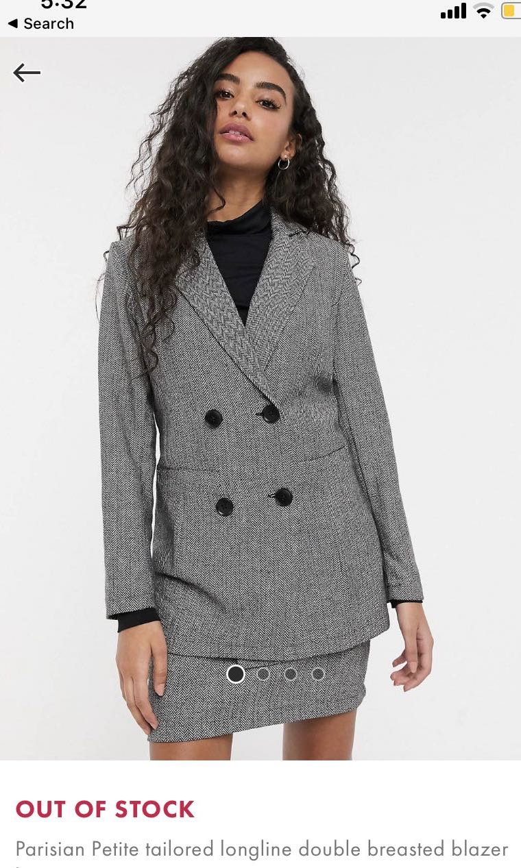 longline double breasted blazer