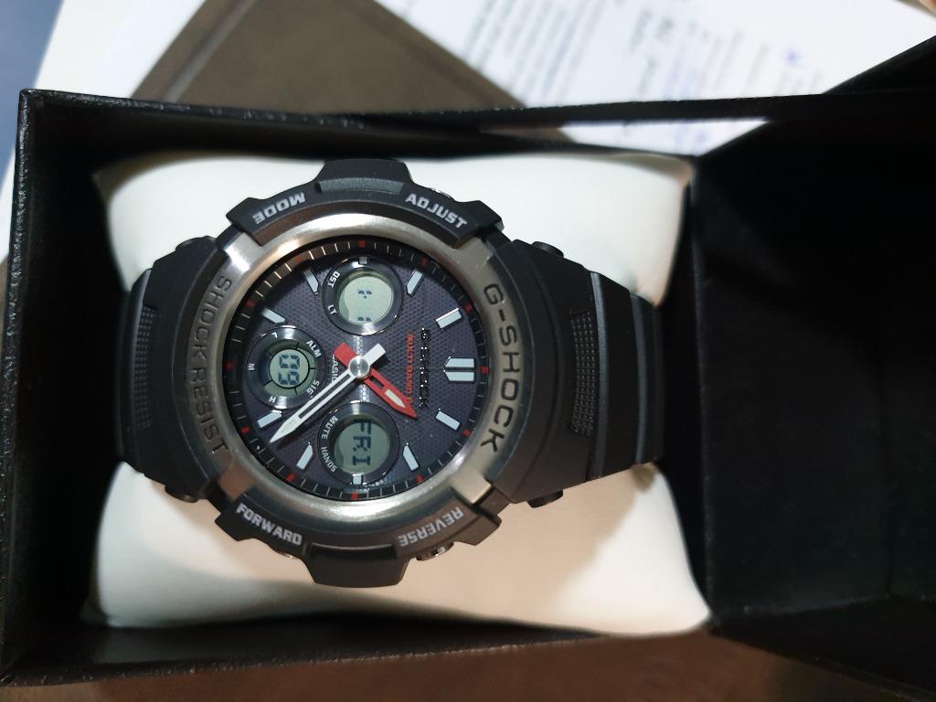 Brand New Authentic Japan Set G Shock Awg M100 1aer Tough Solar Multi Band 6 Atomic Timekeeping Men S Fashion Watches On Carousell