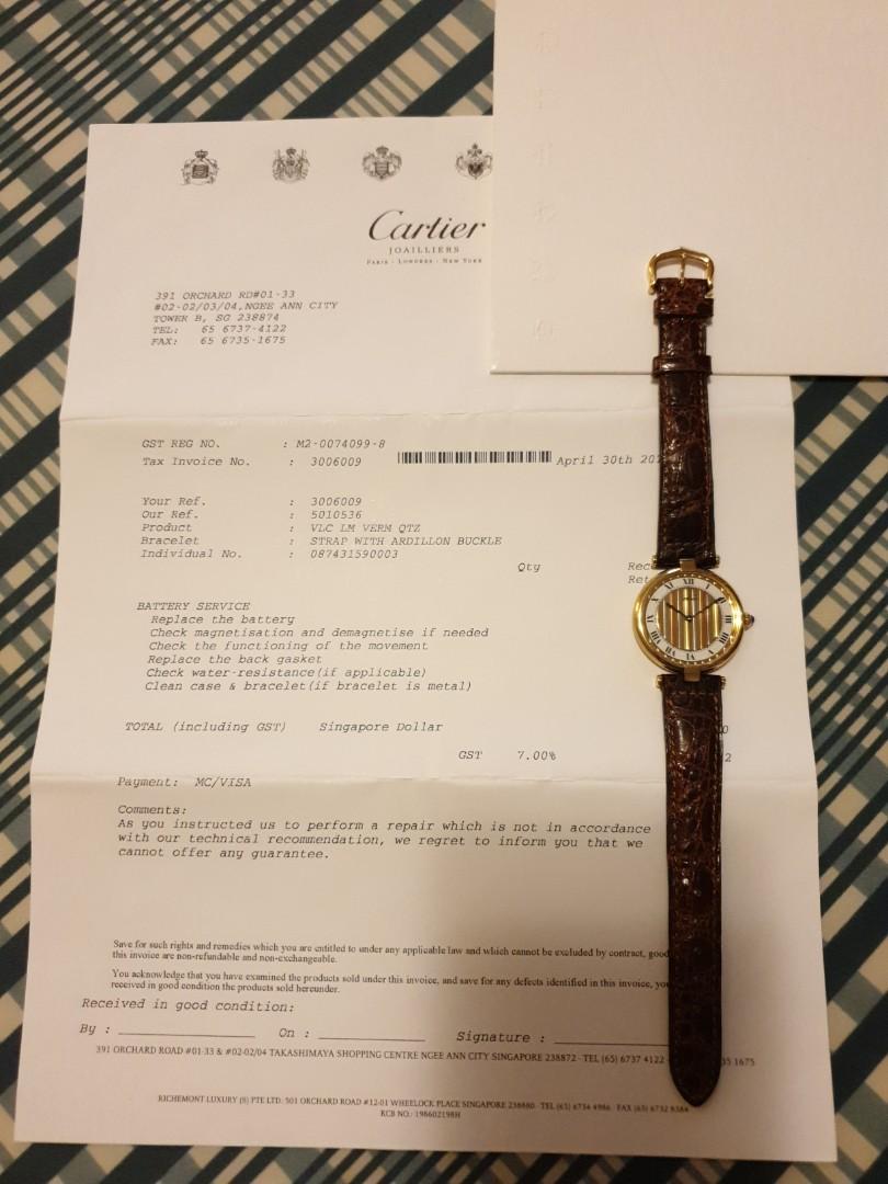 Cartier Vermeil Trinity Watch, Women's 