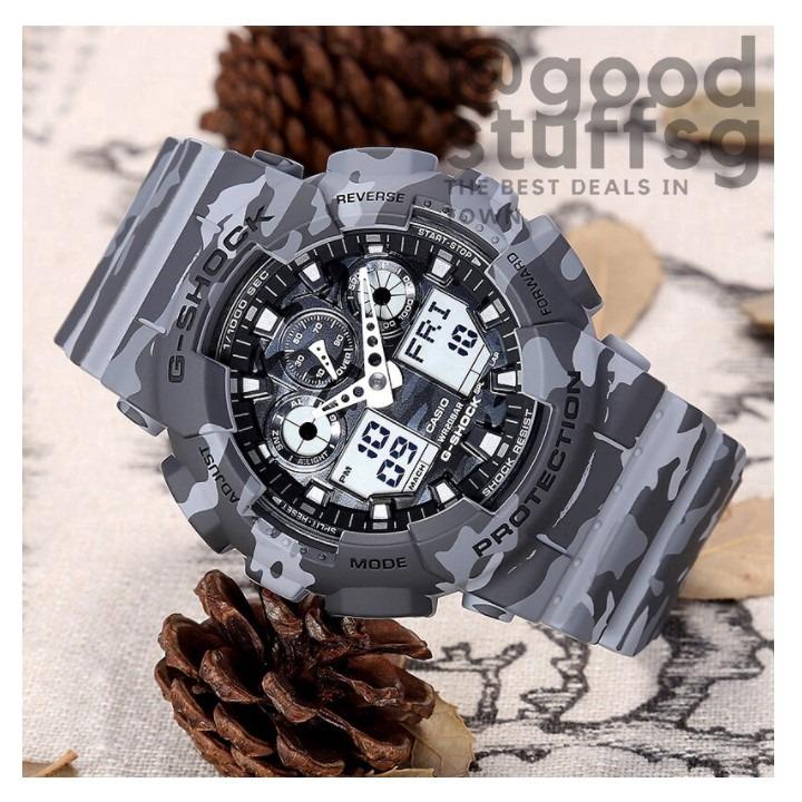 Casio G Shock Ga100 Watch Men Sport Watches Army Blue Ga 100cm 8a Men S Fashion Watches On Carousell