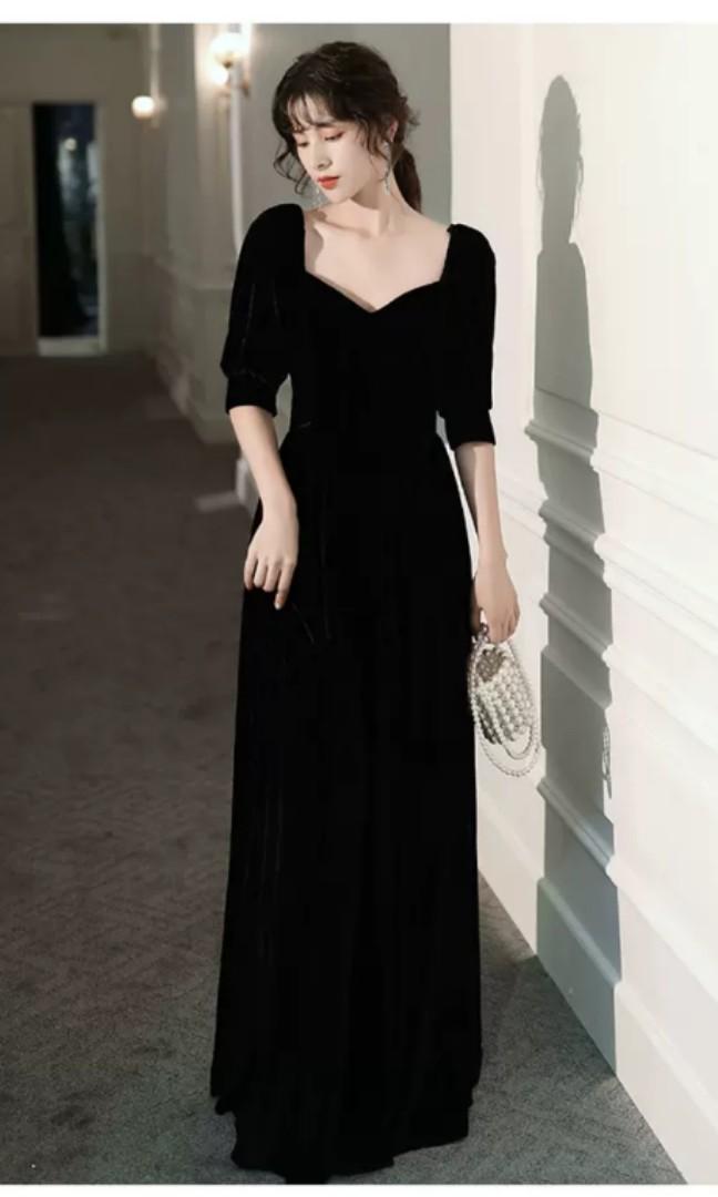 Blue velvet cheap party dress