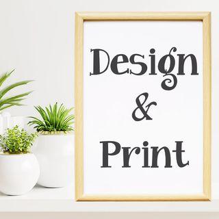 Design & Print - Sticker, Tag, Wedding Card, Voucher, Poster, Flyer, Name Card