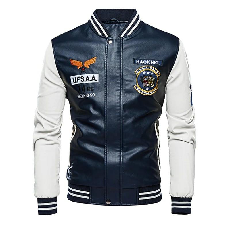 Men's faux best sale leather motorcycle jackets