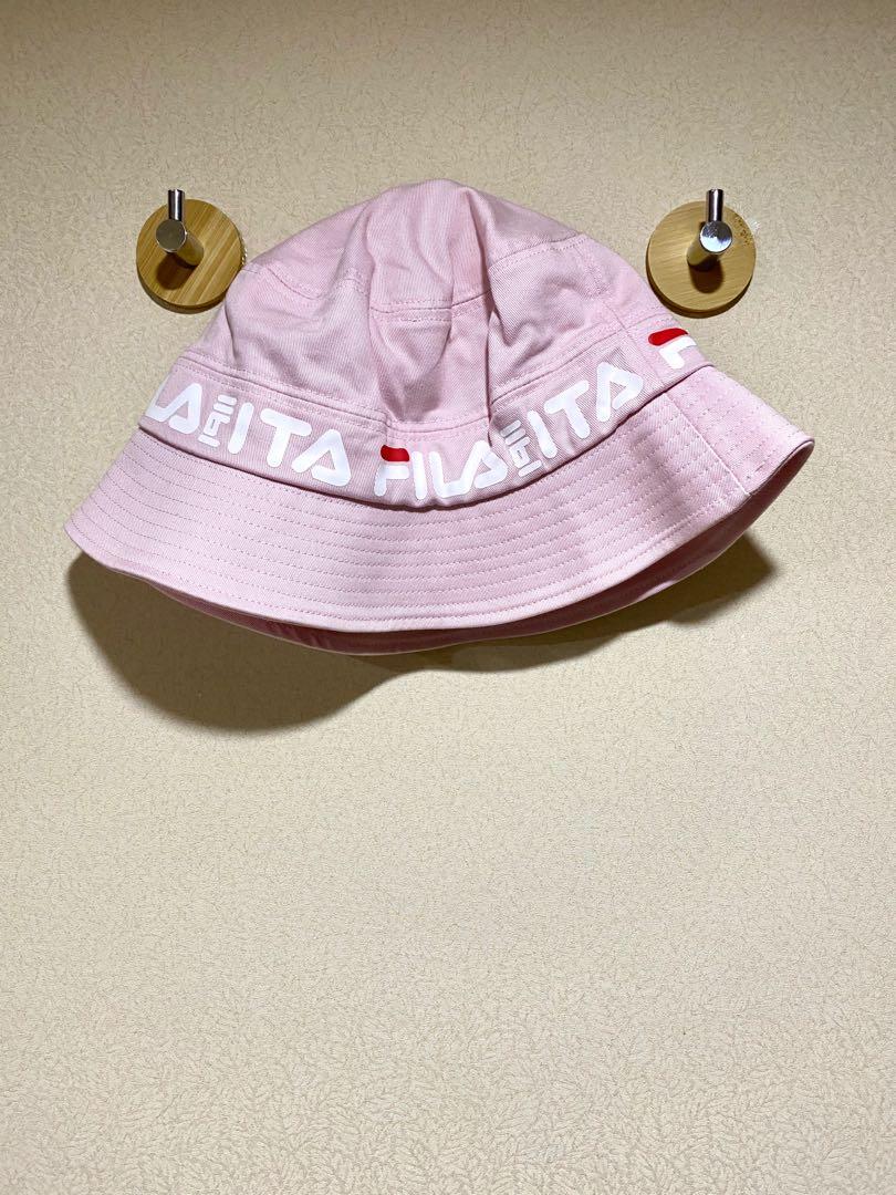 pink fila bucket hat