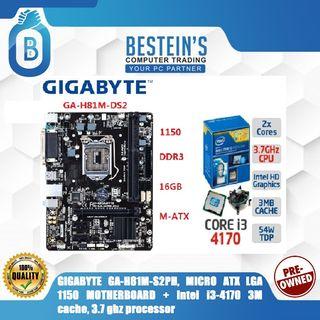 Gigabyte Ga H81m S2pv Motherboard Core I5 4440 3 1ghz 8gb Ddr3 Ram Bundle Motherboards