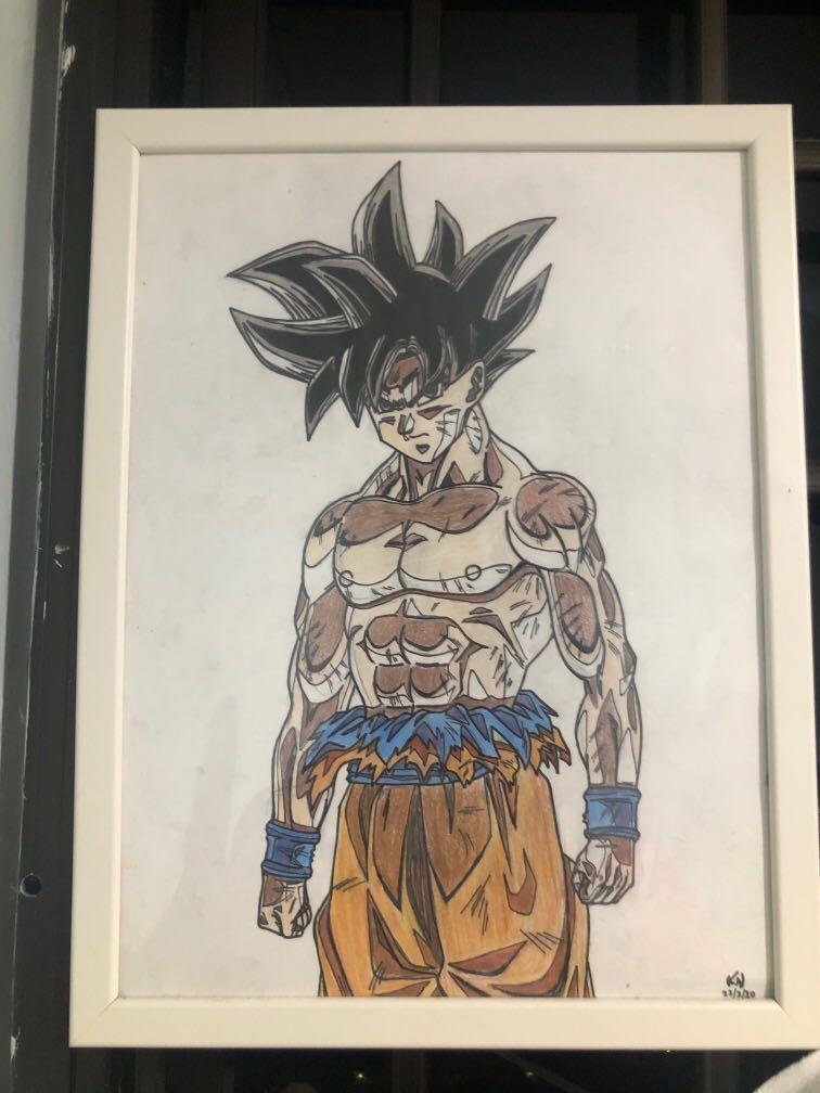 Goku Drawing Art Design Craft Art Prints On Carousell Son goku (孫 悟空) is a fictional character, a superhero and the main protagonist of the dragon ball manga series written by akira toriyama. carousell