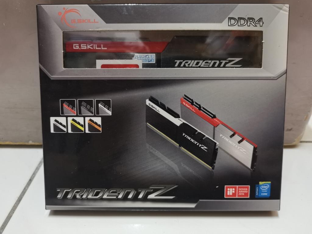 G Skill Trident Z 32gb 16gbx2 Ddr4 3200mhz Memory Ram F4 3200c16d 16gtzr Used Electronics Computer Parts Accessories On Carousell