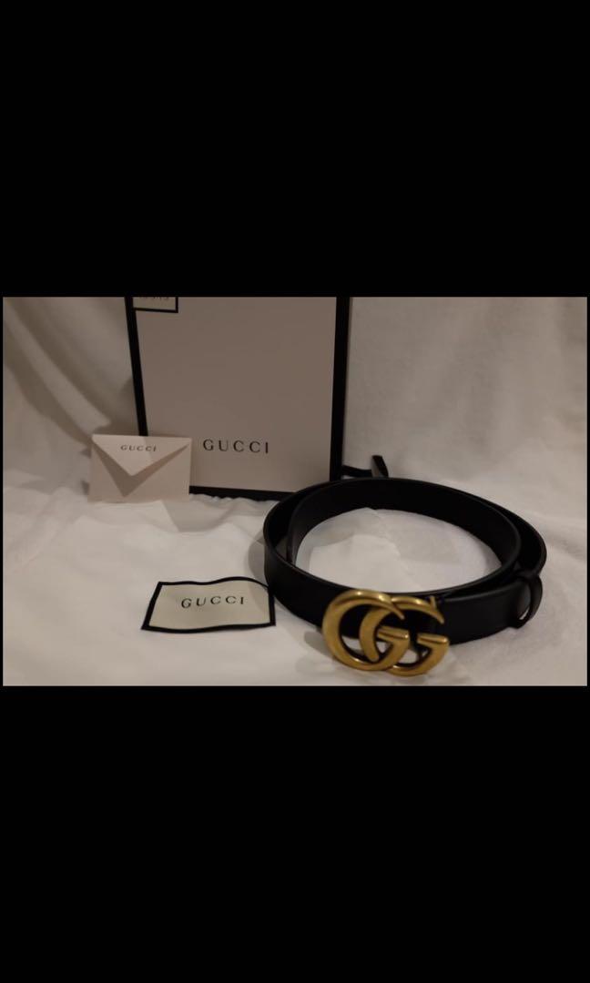 Gucci belt black marmont double G buckle (Category: Sneakers & Footwear) located in Paranaque City. Submitted by averychua (Listing ID 1035299321, Image 2). Description: Brand New Complete comes with box, care card and dust bag Black Marmont Double G buckle Width: 2cm Length: 36.5inches .