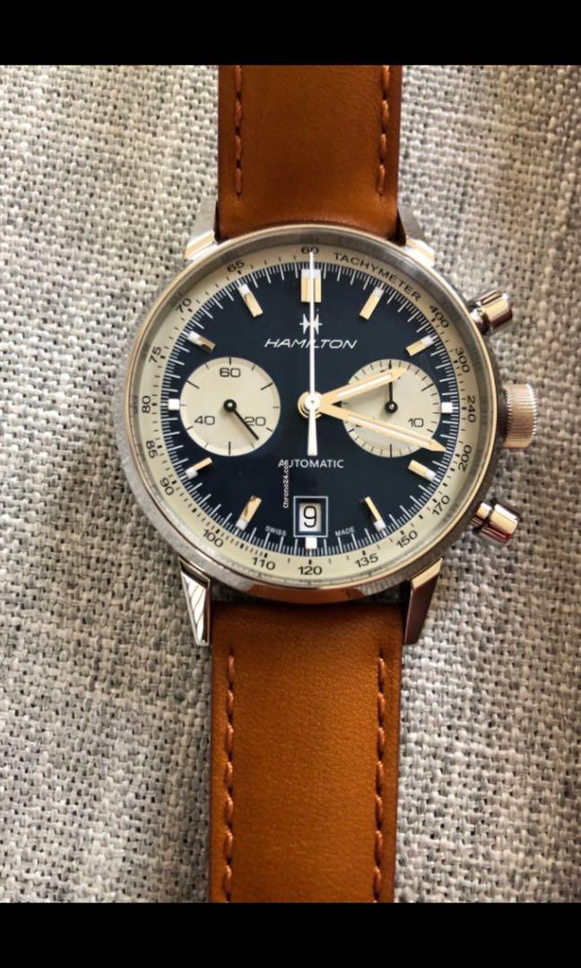 Hamilton , Panerai , Rolex , Hublot (Category: Luxury Watches) located in Muntinlupa City. Submitted by watchstagram008 (Listing ID 1035275271, Image 3). Description: American Classic Intra-Matic Auto Chrono Automatic | 40mm | H38416541 The Hamilton Intra-Matic Auto Chrono is a modern reworking of a 1968 signature piece that offers a sporty but classic look. Combining authentic 60s appeal with the exclusive H-31 automatic movement, its distinctiv