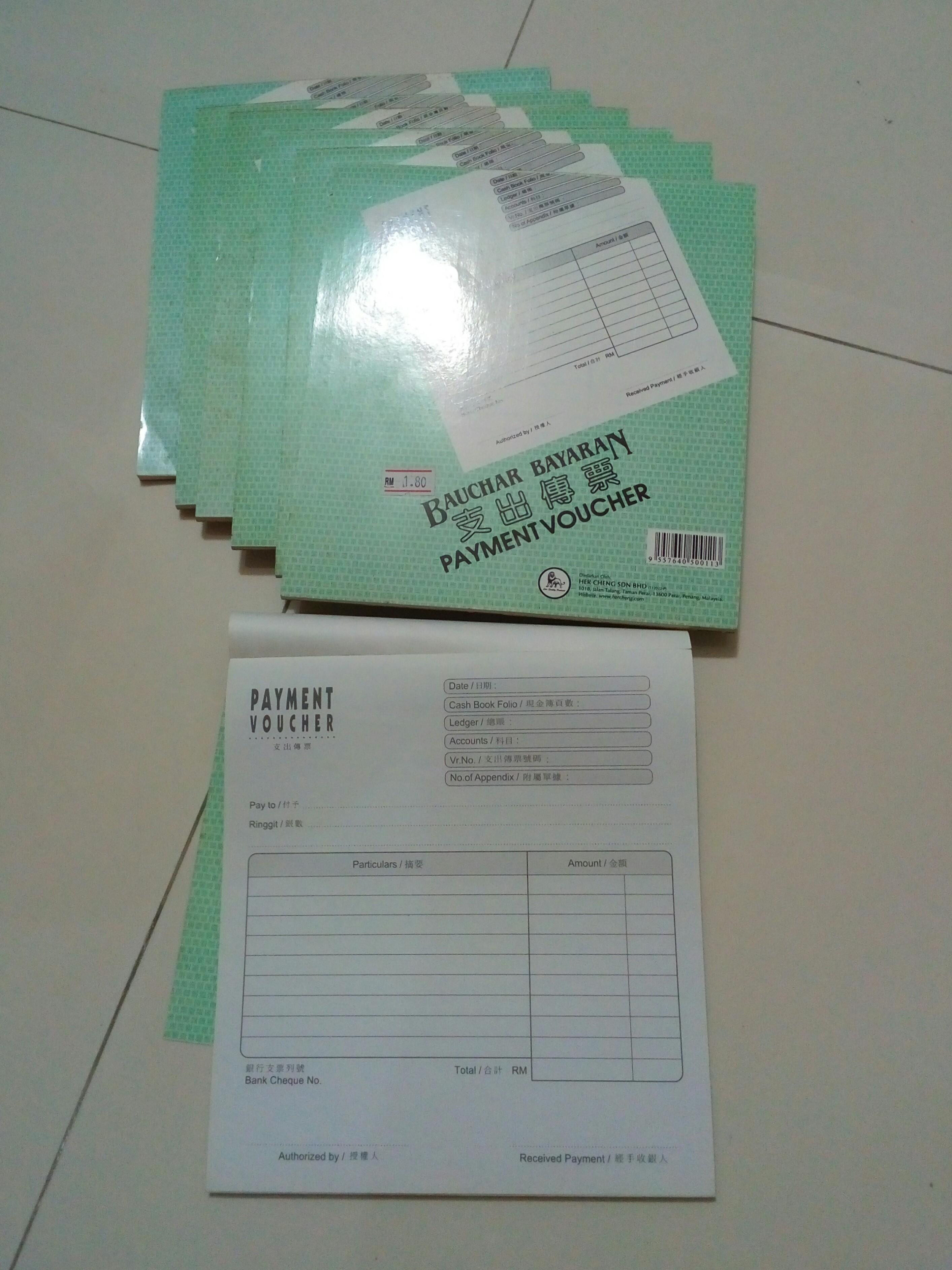 Her Cheng Payment Voucher 50 S X 7 Books Books Stationery Stationery On Carousell