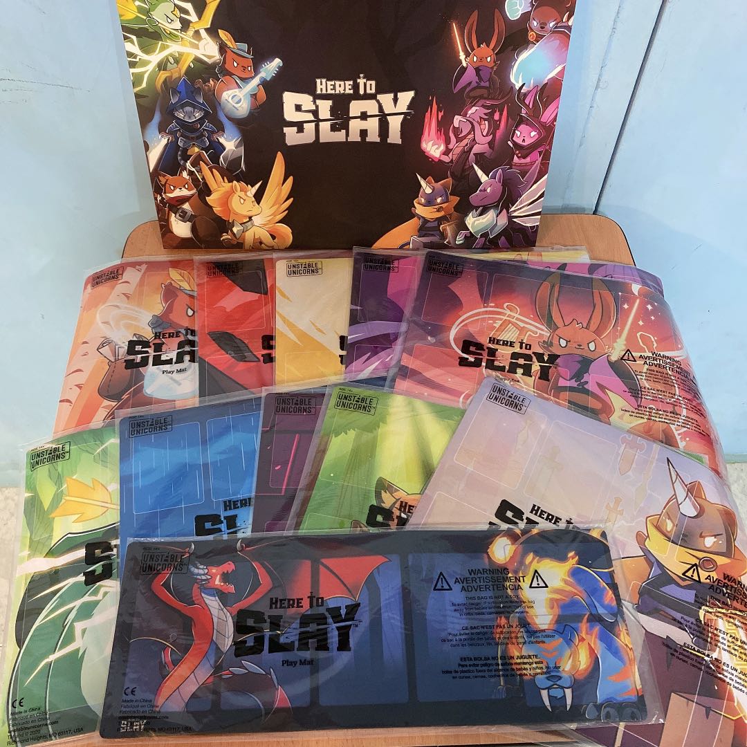 Here To Slay Board Game Playmat And Acrylic Standees Hobbies Toys 