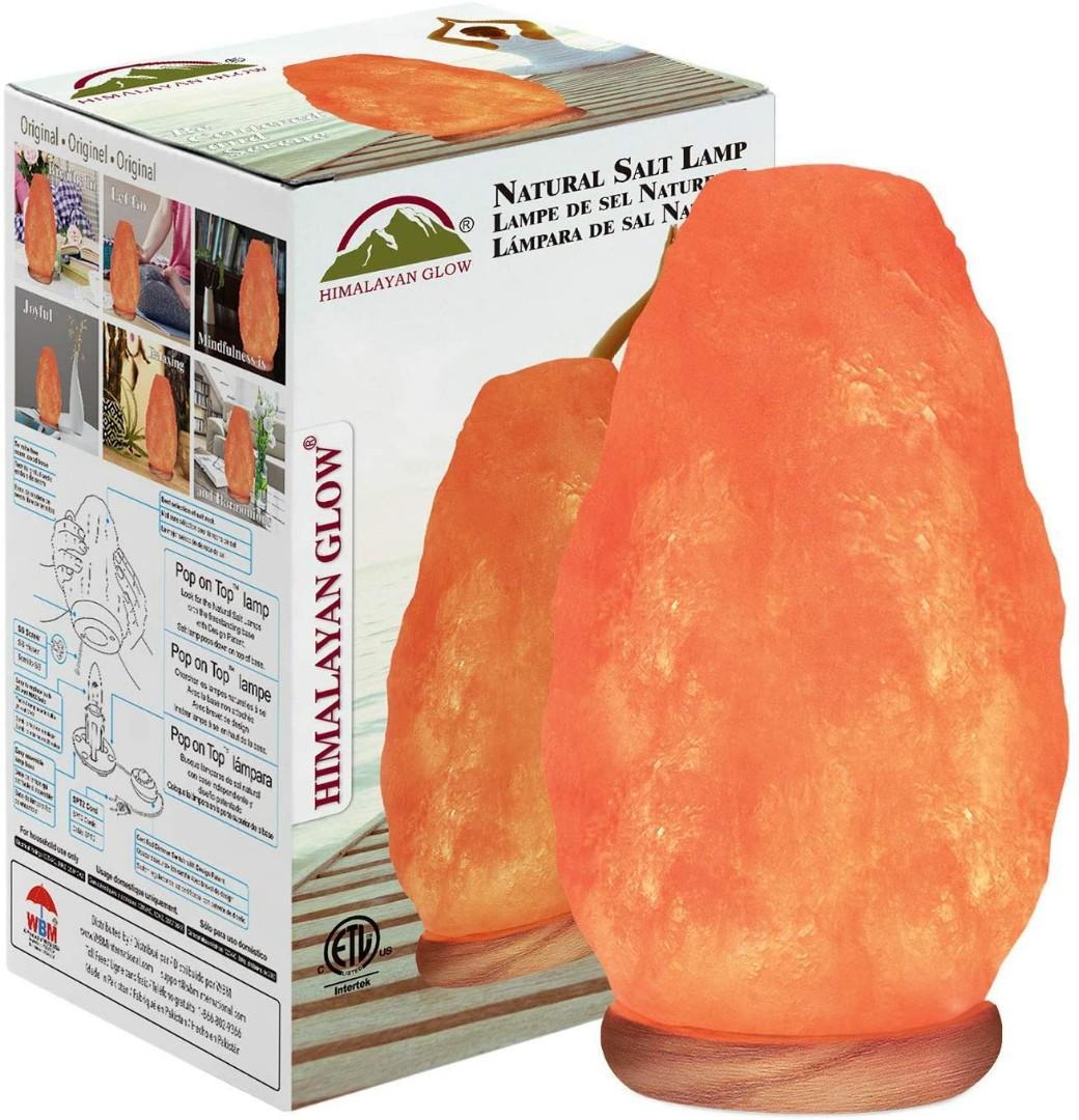 salt lamp wooden base