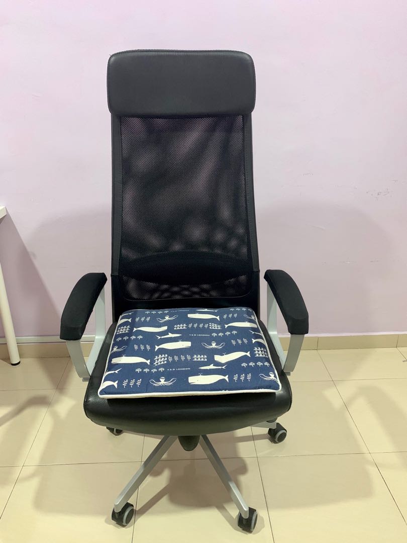IKEA MARKUS OFFICE LEATHER CHAIR, Furniture & Home Living, Furniture, Chairs on Carousell