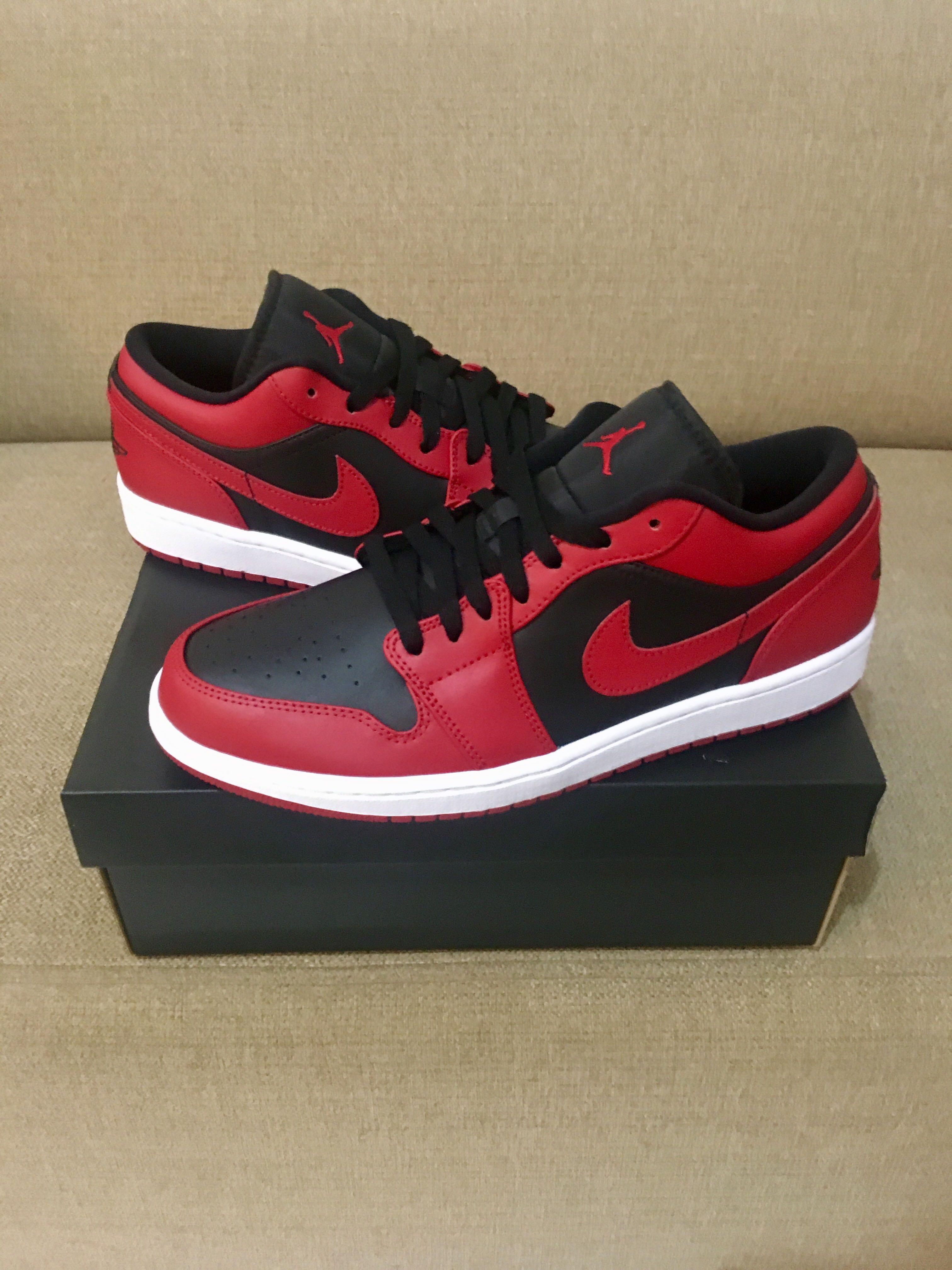 Jordan 1 Low “Varsity Red”, Men's Fashion, Footwear, Sneakers on Carousell