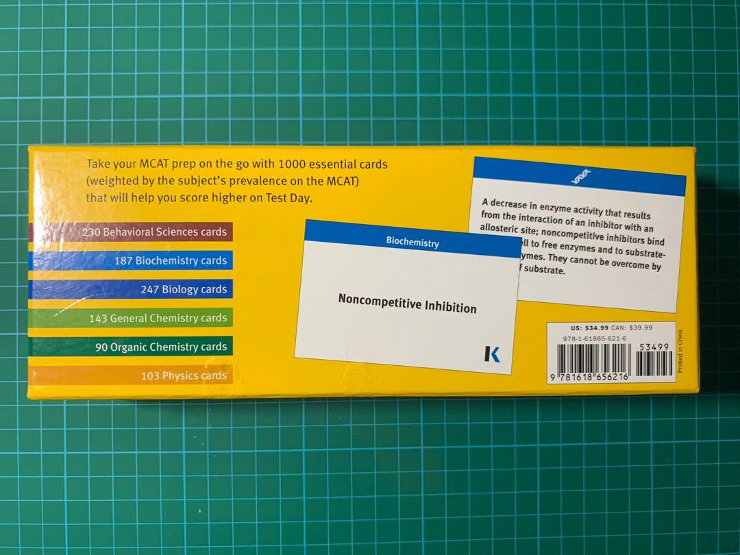 (negotiable) MCAT Kaplan Flashcards + App, Everything Else on Carousell