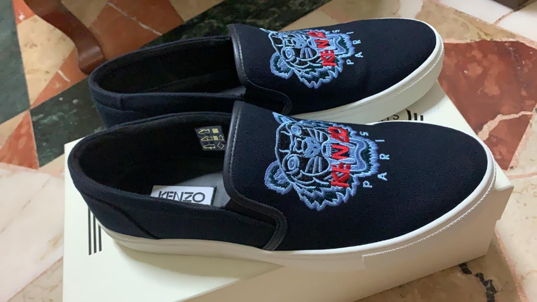 Kenzo K-skate Tiger slip-on sneaker, Men's Fashion, Footwear, Dress Shoes  on Carousell