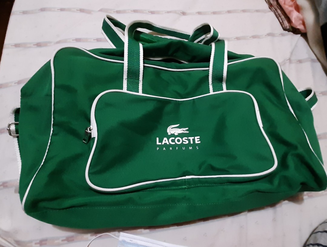 lacoste duffle bag green