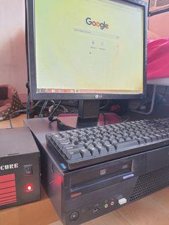 COMPLETE COMPUTER DESKTOP LENOVO LG  SET