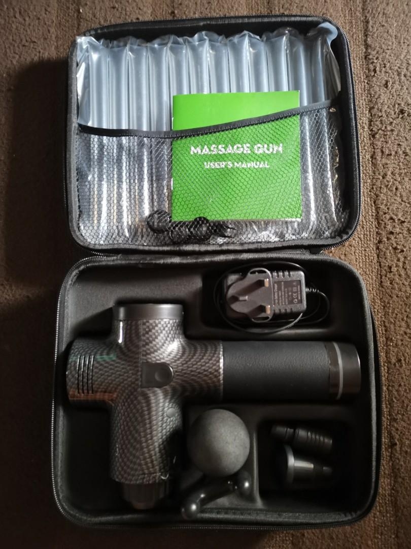 Massage Gun (Carbon Fibre Design), Health & Nutrition, Massage Devices