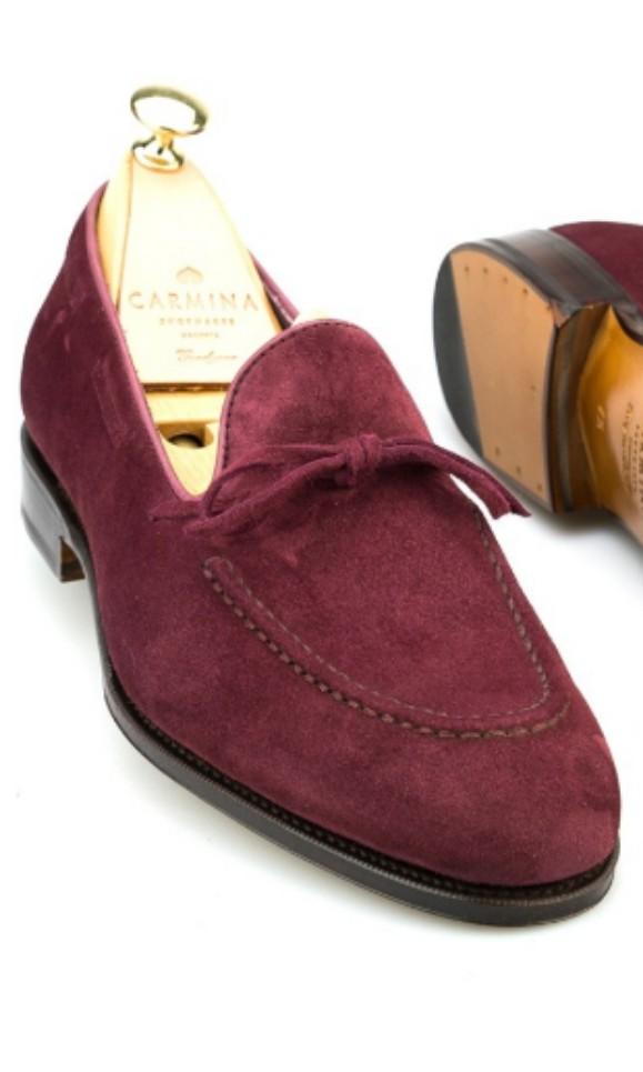Meermin String Red Seude Loafers