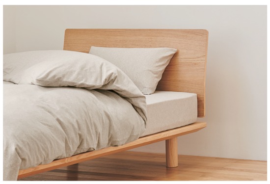 MUJI Double Bed Frame with Headboard Double Mattress Furniture