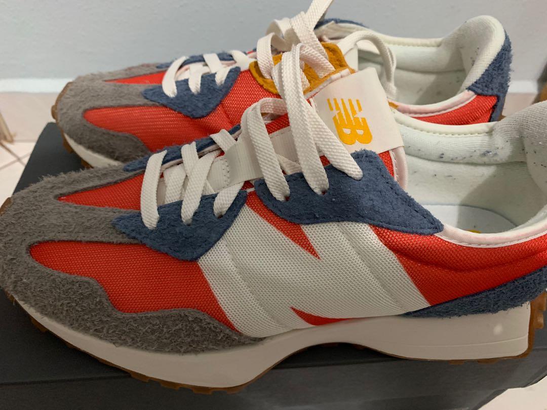 new balance 327 cinza e rosa