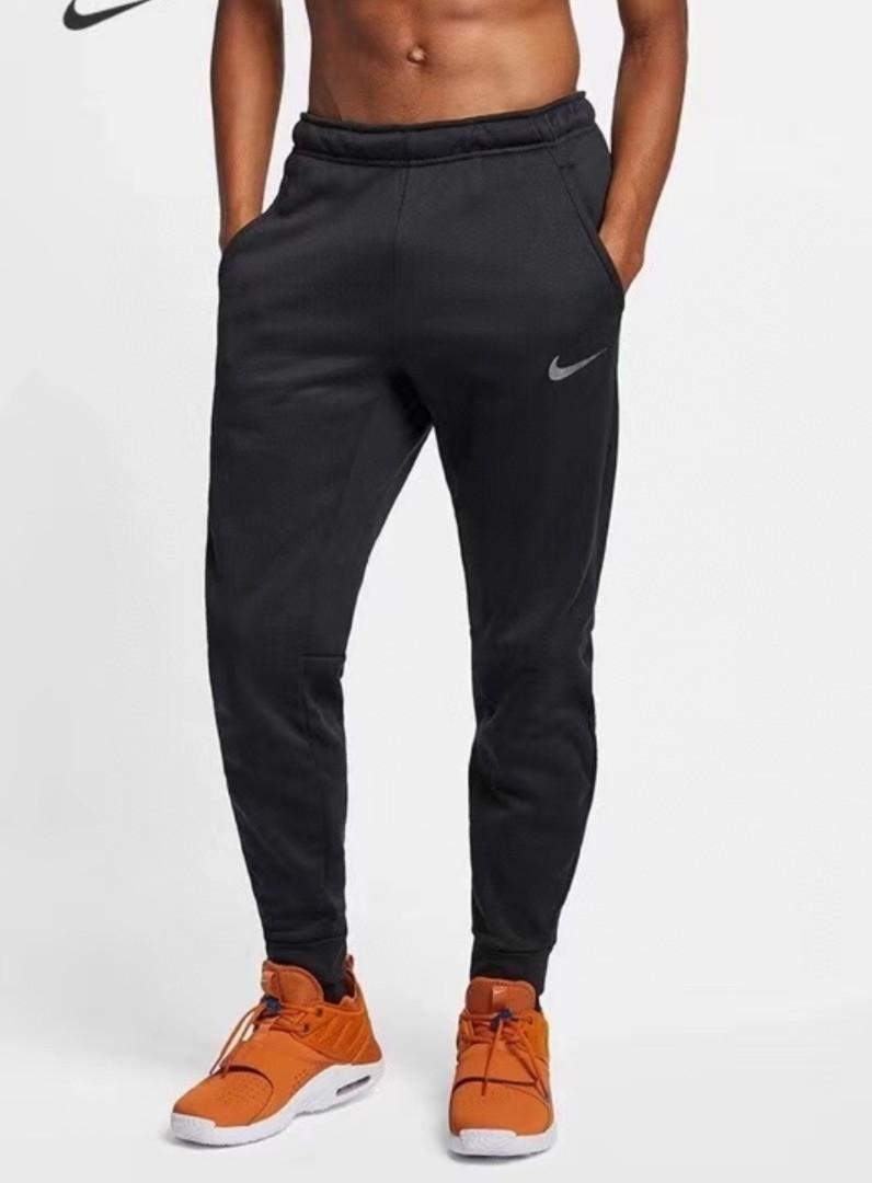Men's nike black joggers clearance