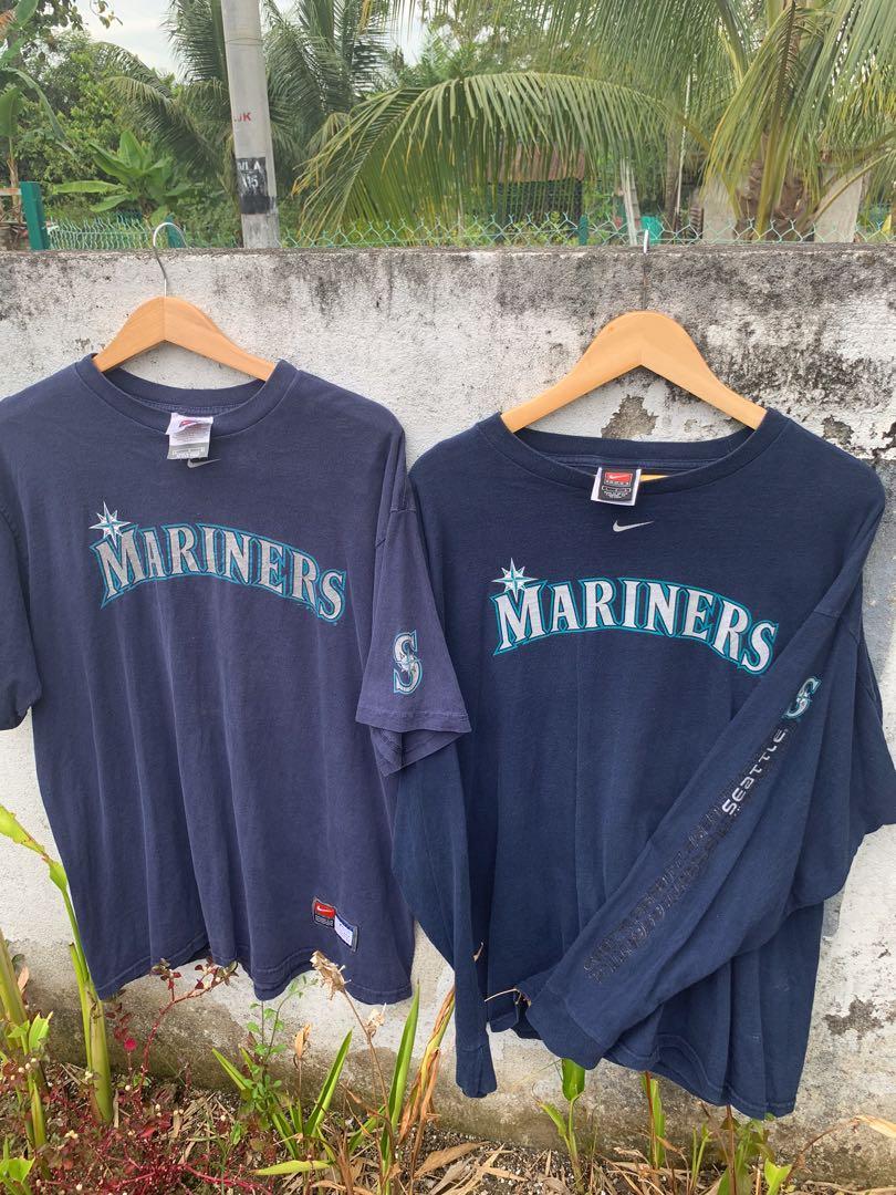 Let's Go Seattle Mariners Vintage 2005 Nike Red Center Check Swoosh T- –  thefuzzyfelt