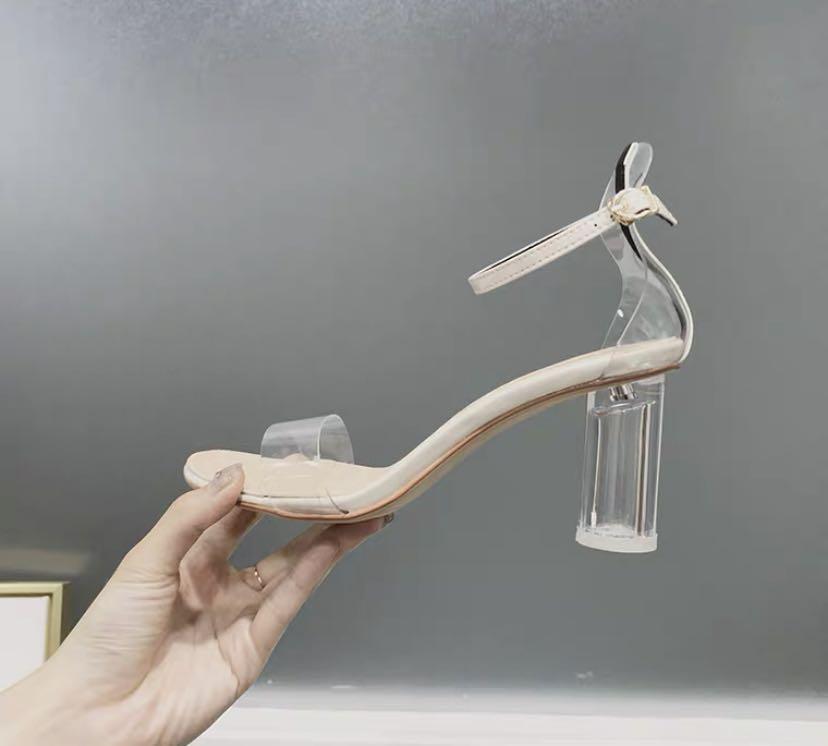 Colourless block heels store