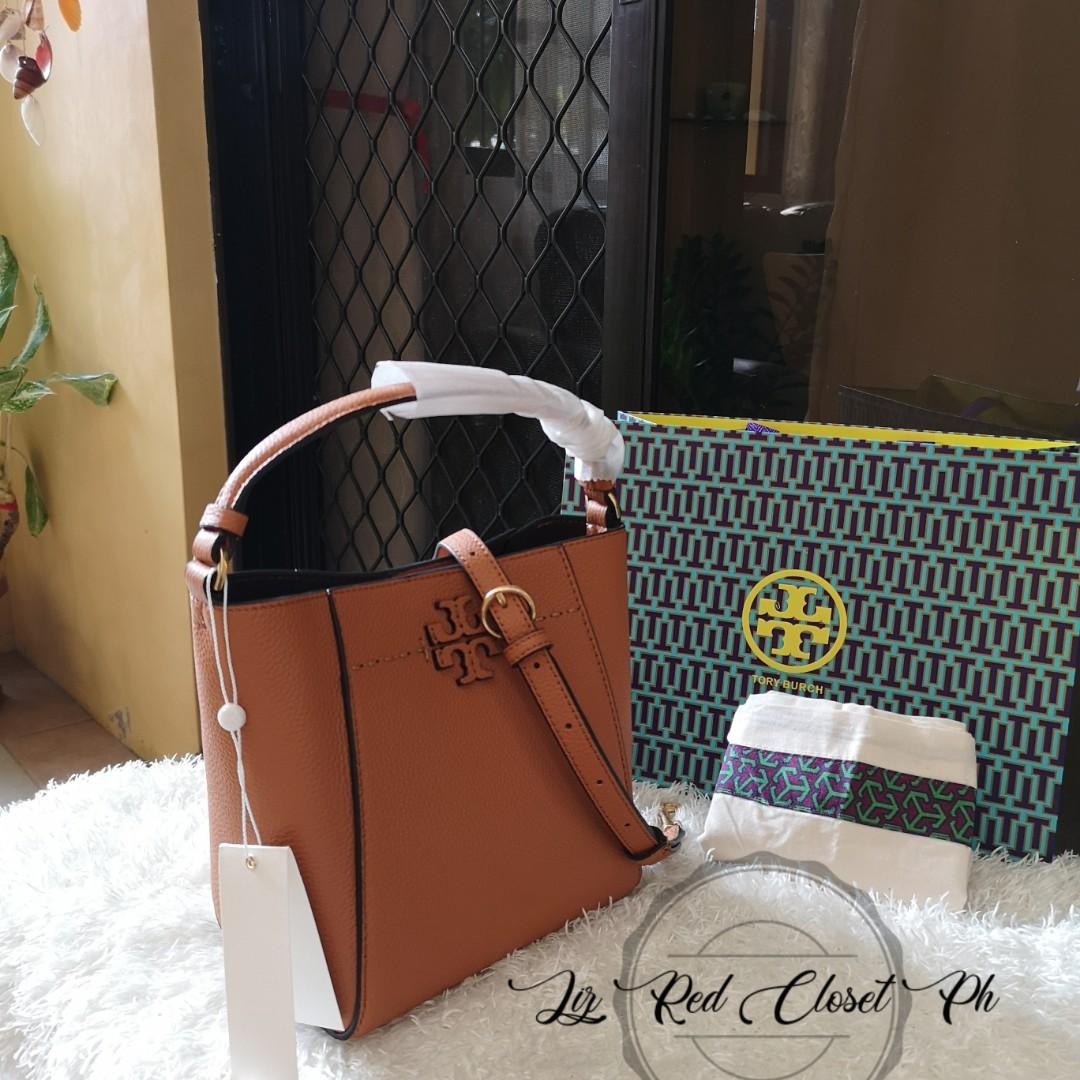 ON HAND: Tory Burch McGraw Small Bucket Crossbody Bag, Women's Fashion,  Bags & Wallets, Cross-body Bags on Carousell
