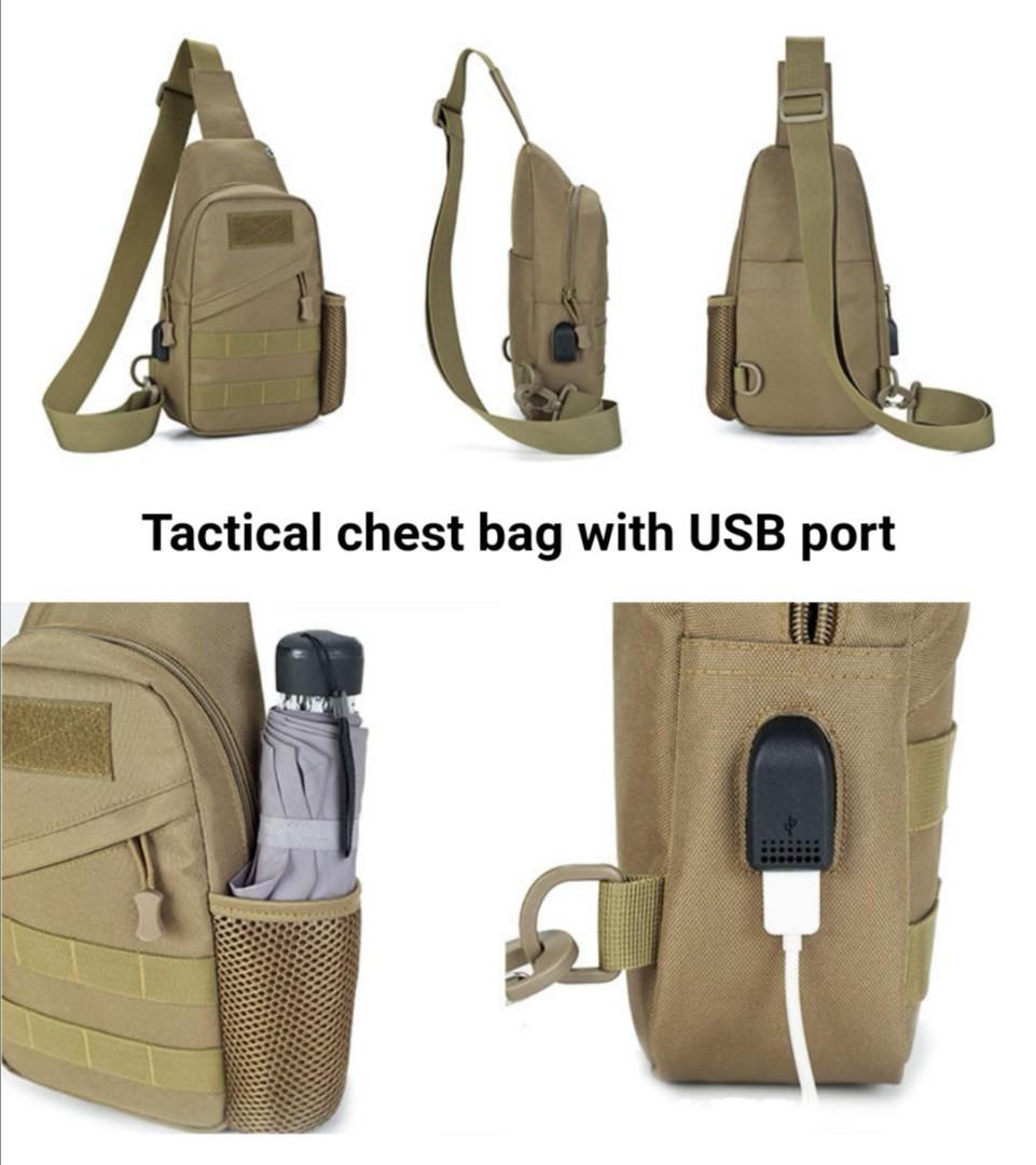 Outdoor Portable Sling Army Bag Military Chest Pack Tactical Small