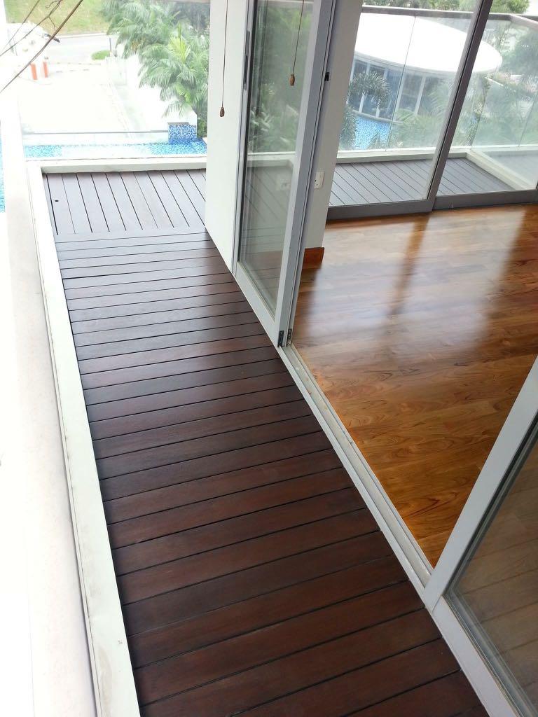 Outdoor timber or composite decking install and polish62853068794371112