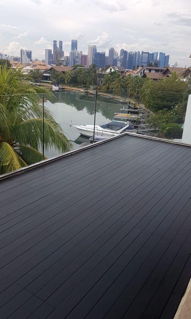 Outdoor timber or composite decking install and polish62853068794371111
