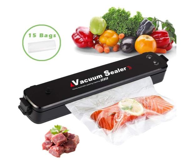 Packing Machine Vacuum Sealer (Category: Coffee Machines & Makers) located in Manila. Submitted by trustradeglobal (Listing ID 1035167649, Image 1). Description: Seals the contents of a plastic bag through a vacuum. After placing your food in a sealable bag, a vacuum sealer removes the air and leaves the item intact for long-term storage. With Vacuum bag. Double buckle design. High quality ABS material. EVA sealing strip. Can be sealed at the sam