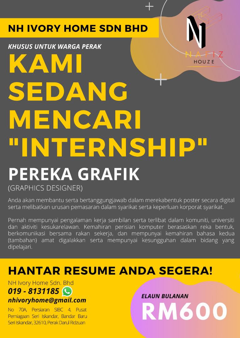 Pereka Grafik Internship Jobs Internships Others On Carousell