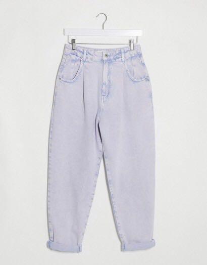 Pull\u0026bear Purple Mom Jeans, Women's