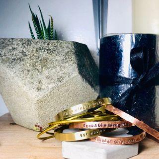 Raw Copper and Brass Bangles