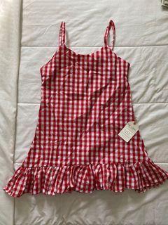 Red gingham dress