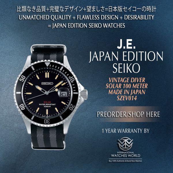 SEIKO JAPAN EDITION CLASSIC SOLAR 100M MADE IN JAPAN JAMES BOND NATO STRAP  SZEV014, Mobile Phones & Gadgets, Wearables & Smart Watches on Carousell