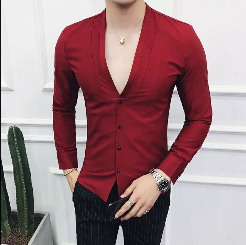 Casual v neck clearance shirts