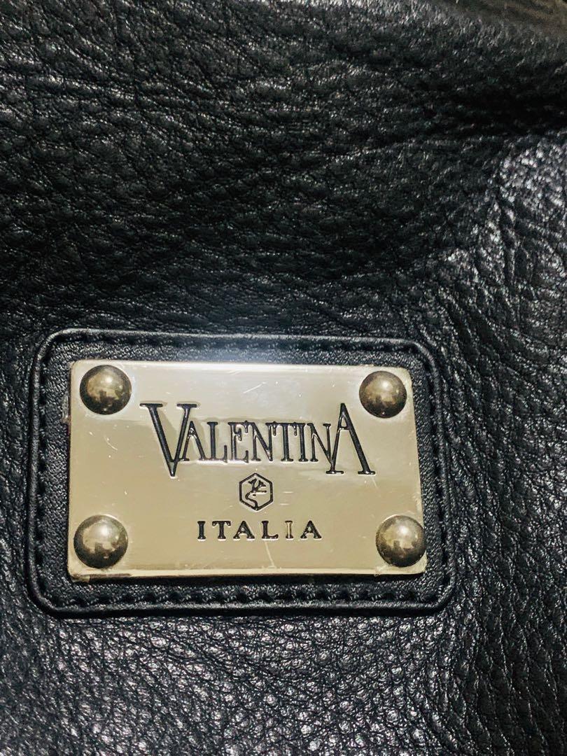 Valentina Black Shoulder Bag, Vegan Leather Bag Large Black Shoulder Bag [ Valentina]