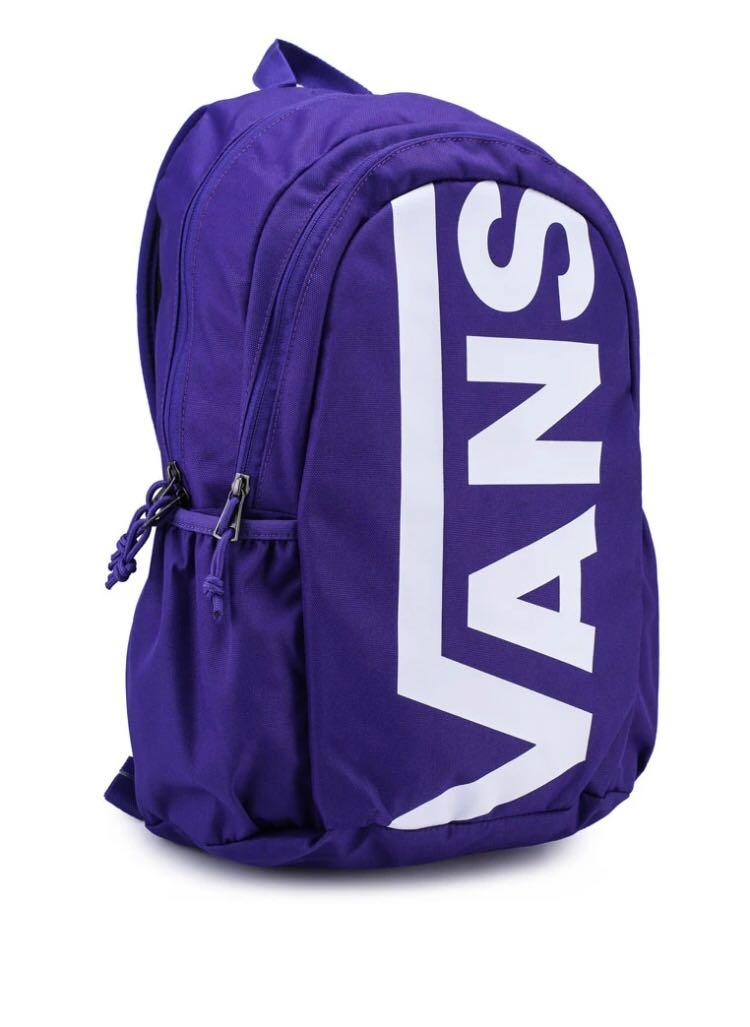 vans plain black backpack