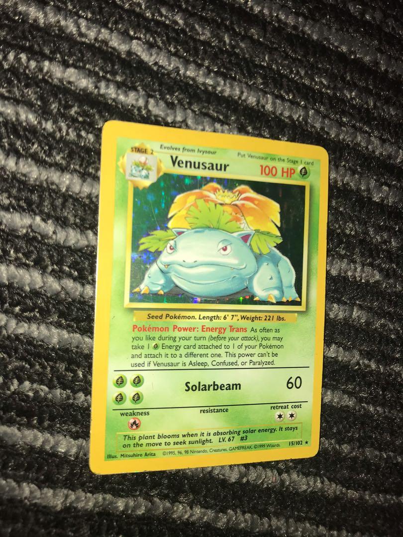 Venusaur Base Set Pokemon Toys Games Board Games Cards On Carousell