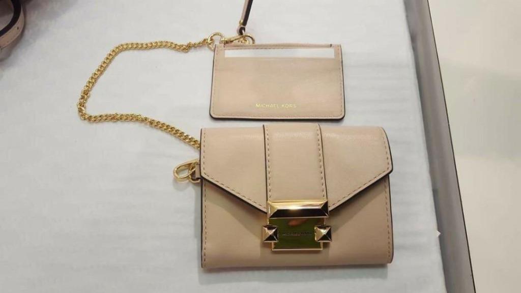 Whitney small leather chain wallet new arrivals