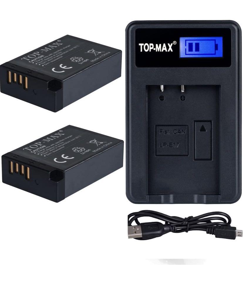 Y TOP-MAX® High Power LP-E17 Battery (2-Pack) + USB Charger for Canon EOS M3 750D 760D 8000D Kiss X8i Rebel T6i T6s Digital SLR Cameras628638354273291129